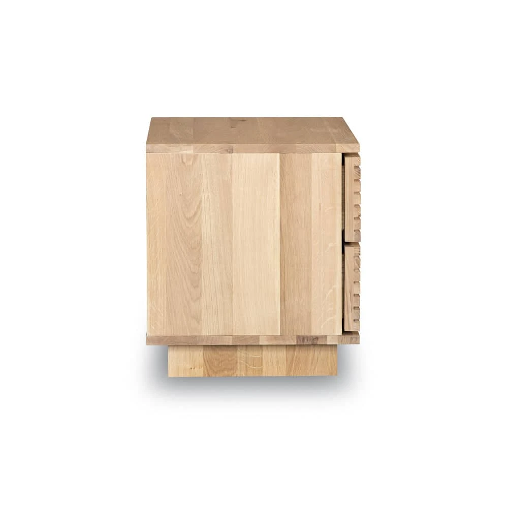 Linear Bedside Table - Oak - Image 5