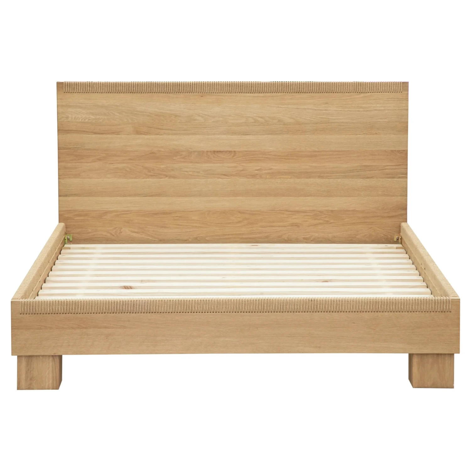 Weave King Bed - Oak - Image 2