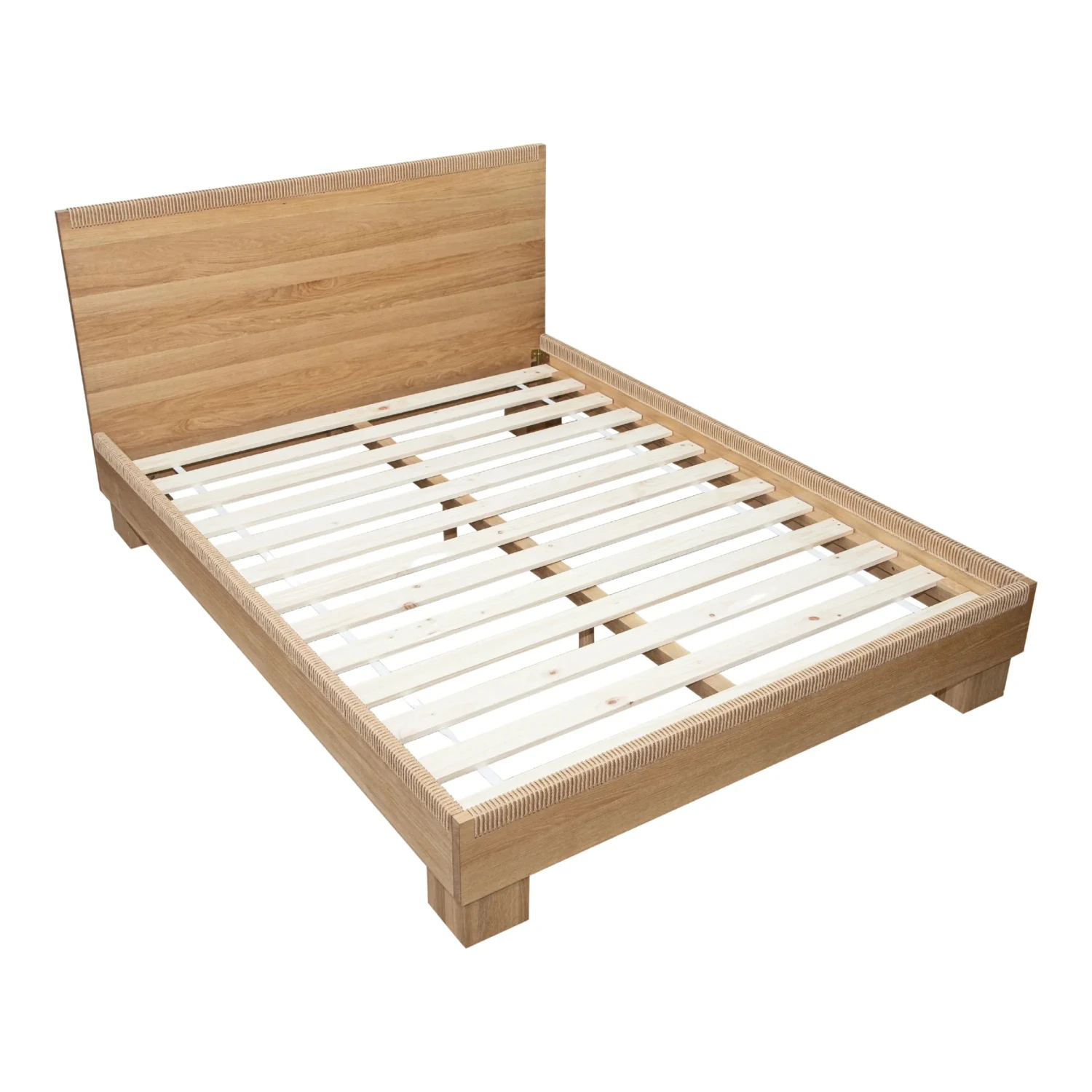 Weave King Bed - Oak - Image 3