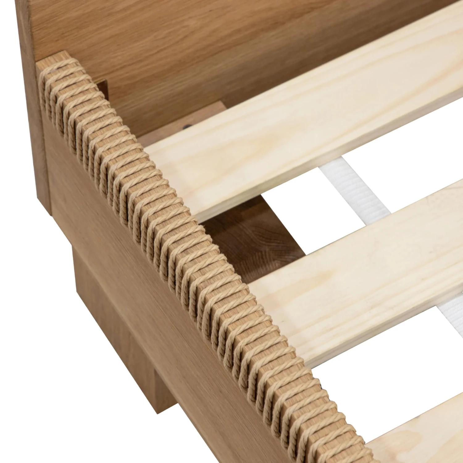 Weave King Bed - Oak - Image 6