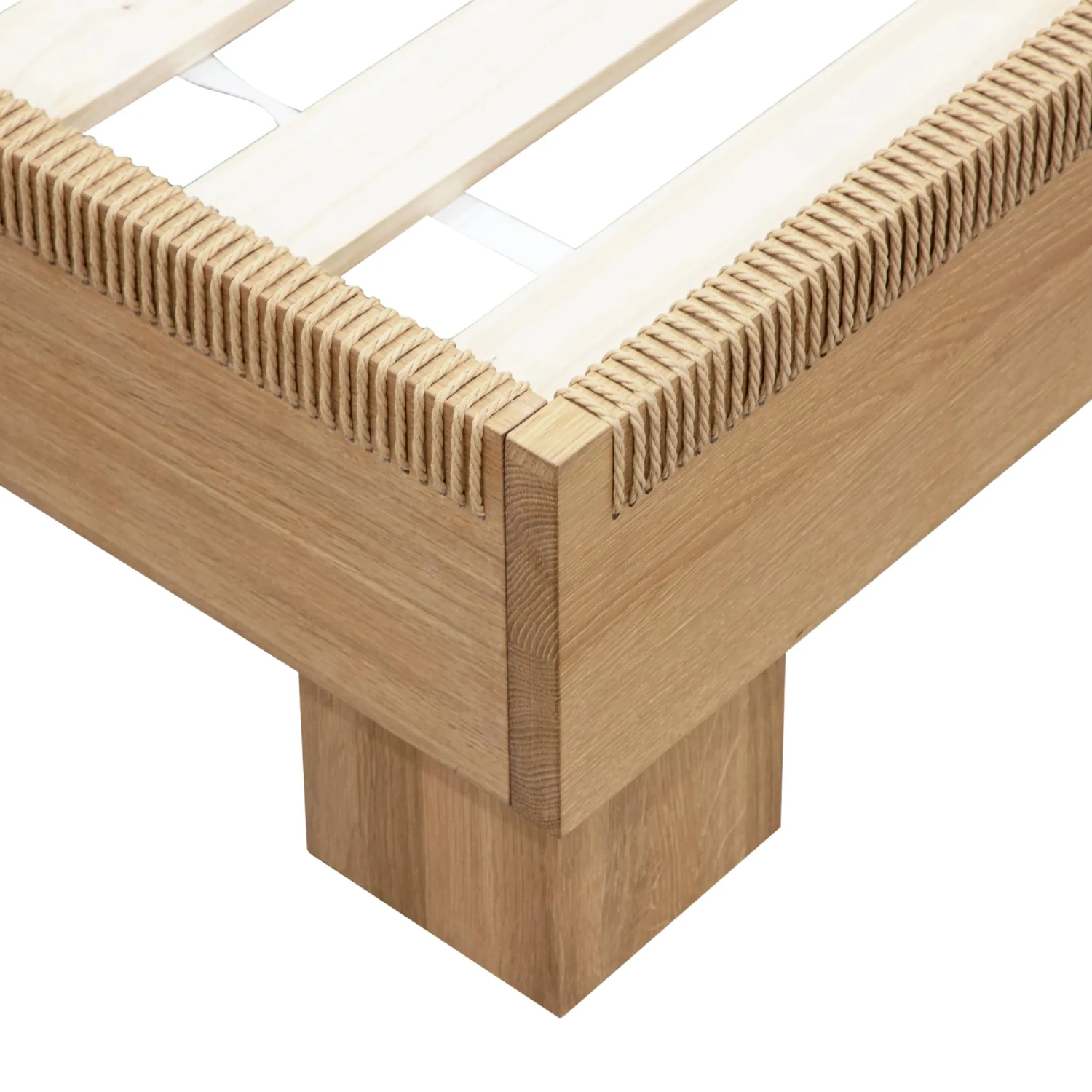 Weave King Bed - Oak - Image 7