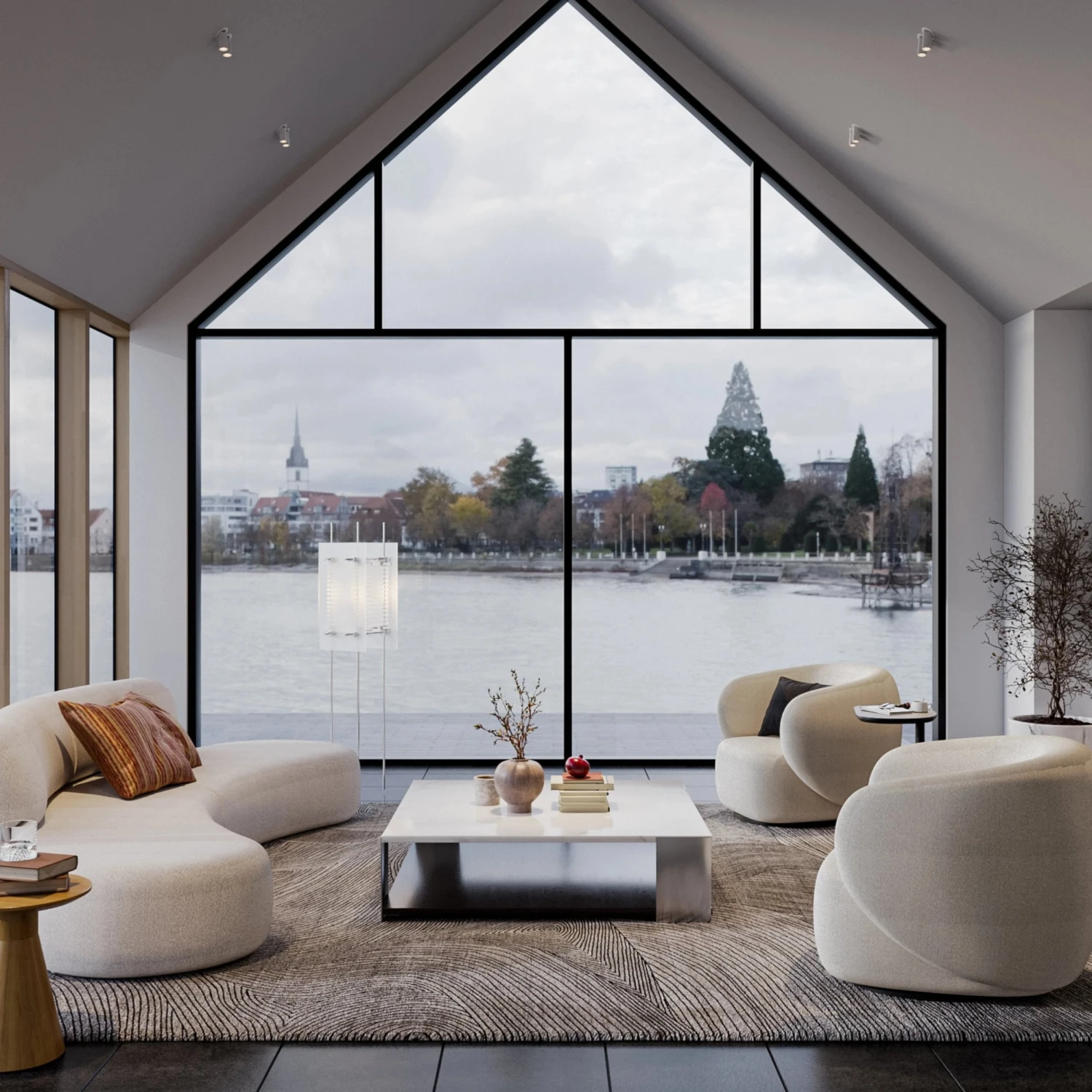 Swell Swivel Armchair - Maya Cream Boucle - Image 2