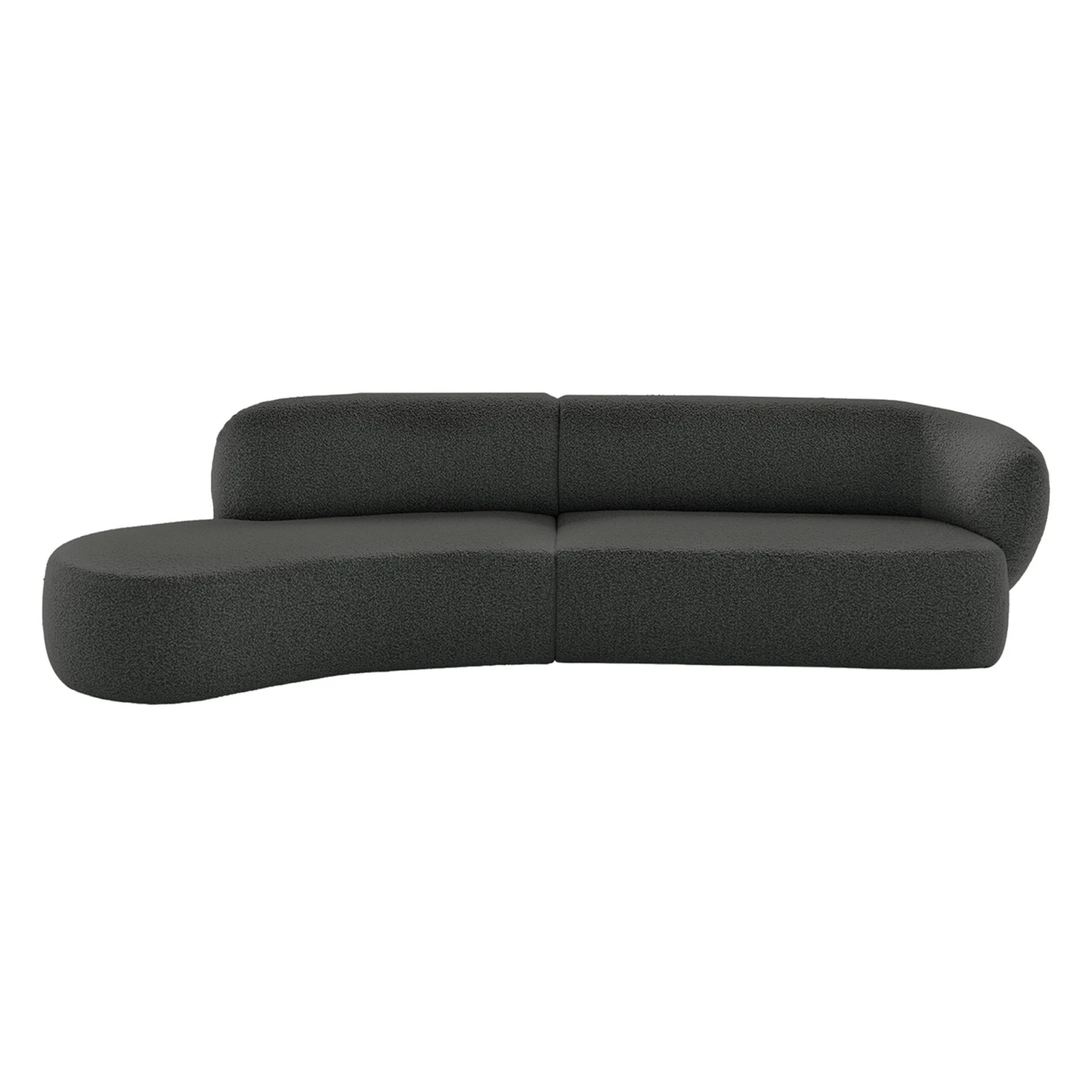 Swell Left Hand Chaise Sofa - Maya Charcoal Boucle - Image 2