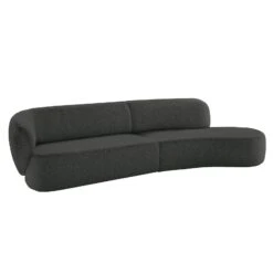Swell Right Hand Chaise Sofa - Maya Charcoal Boucle