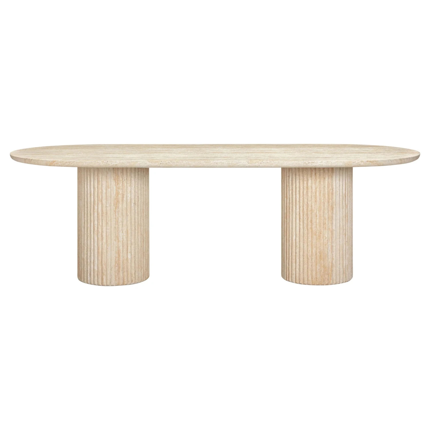 Arlie Outdoor Dining Table 240cm - Travertine Finish - Image 3