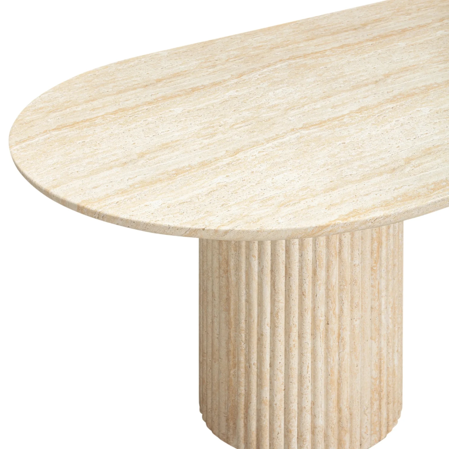 Arlie Outdoor Dining Table 240cm - Travertine Finish - Image 5