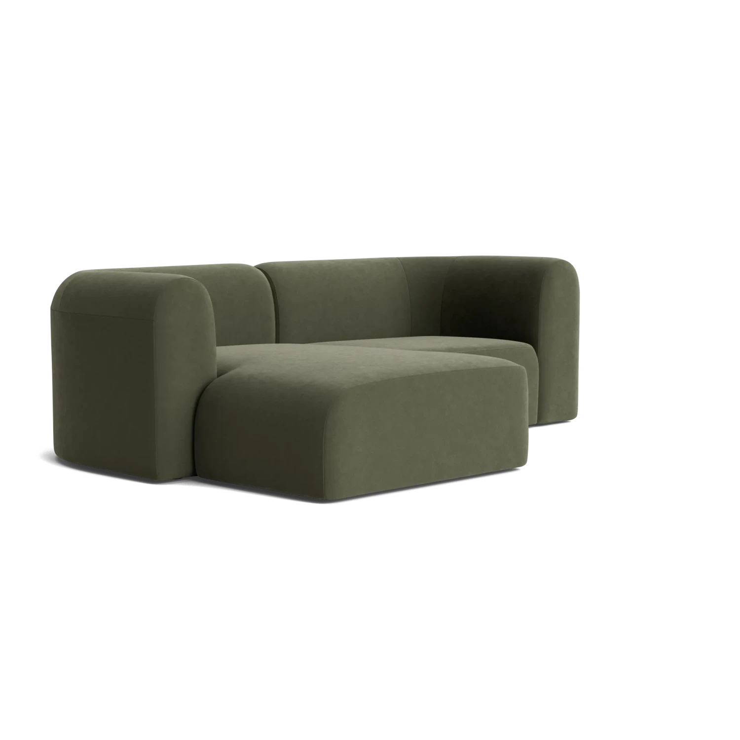 Berg 3 Seater LHF Chaise Sofa - Eden Leaf