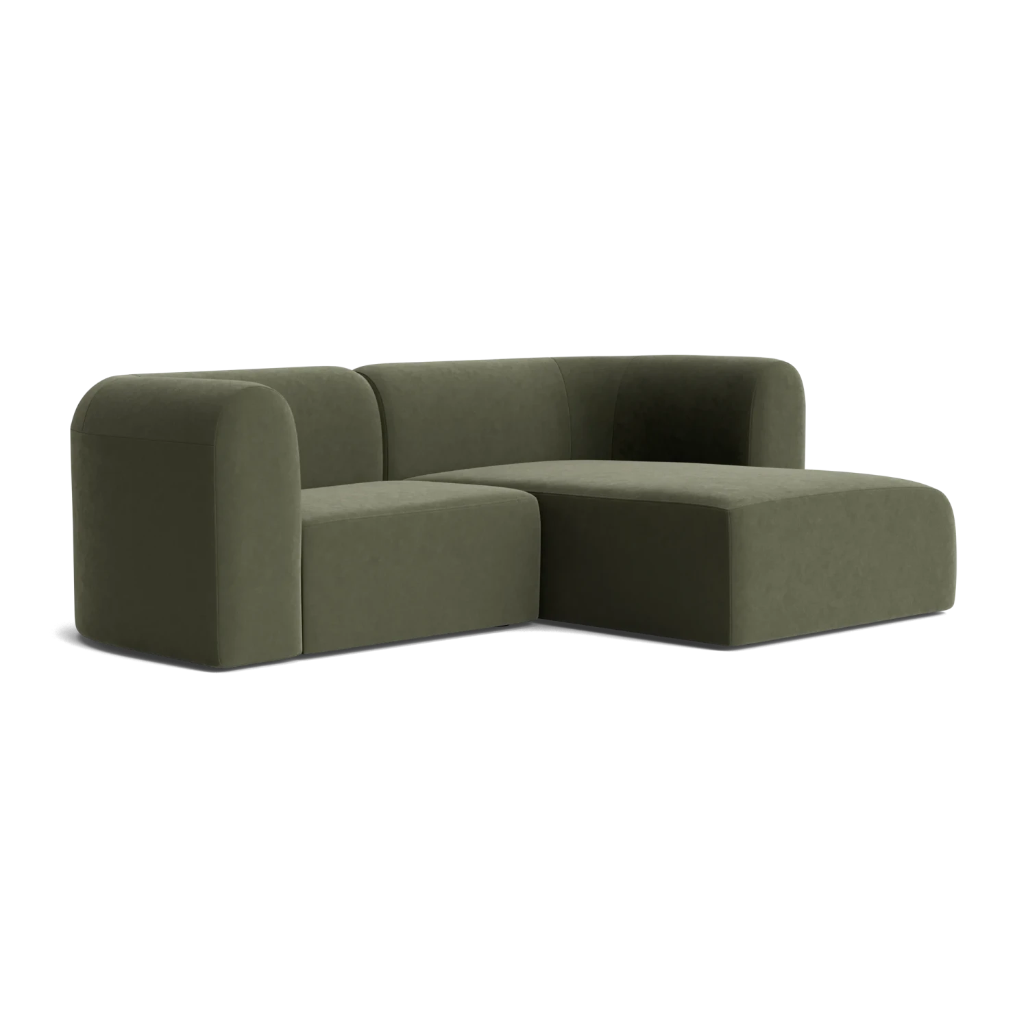 Berg 3 Seater RHF Chaise Sofa - Eden Leaf