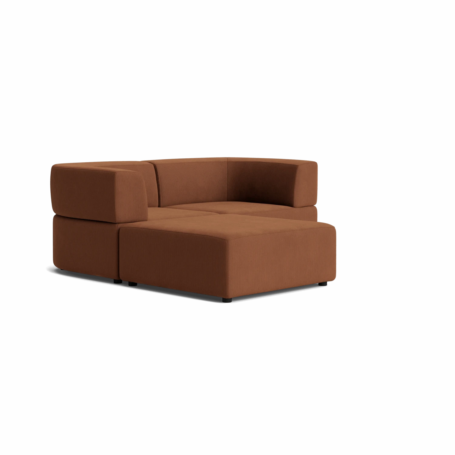 Stretch 3 Seater Chaise Sofa - Corduroy Cocoa