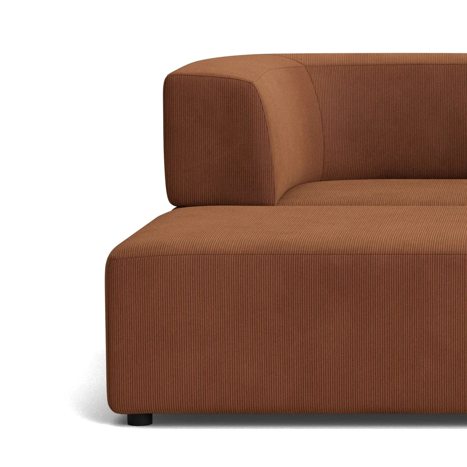 Stretch 3 Seater Chaise Sofa - Corduroy Cocoa - Image 5