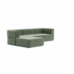 Stretch 4 Seater Chaise Sofa - Opal Ocean