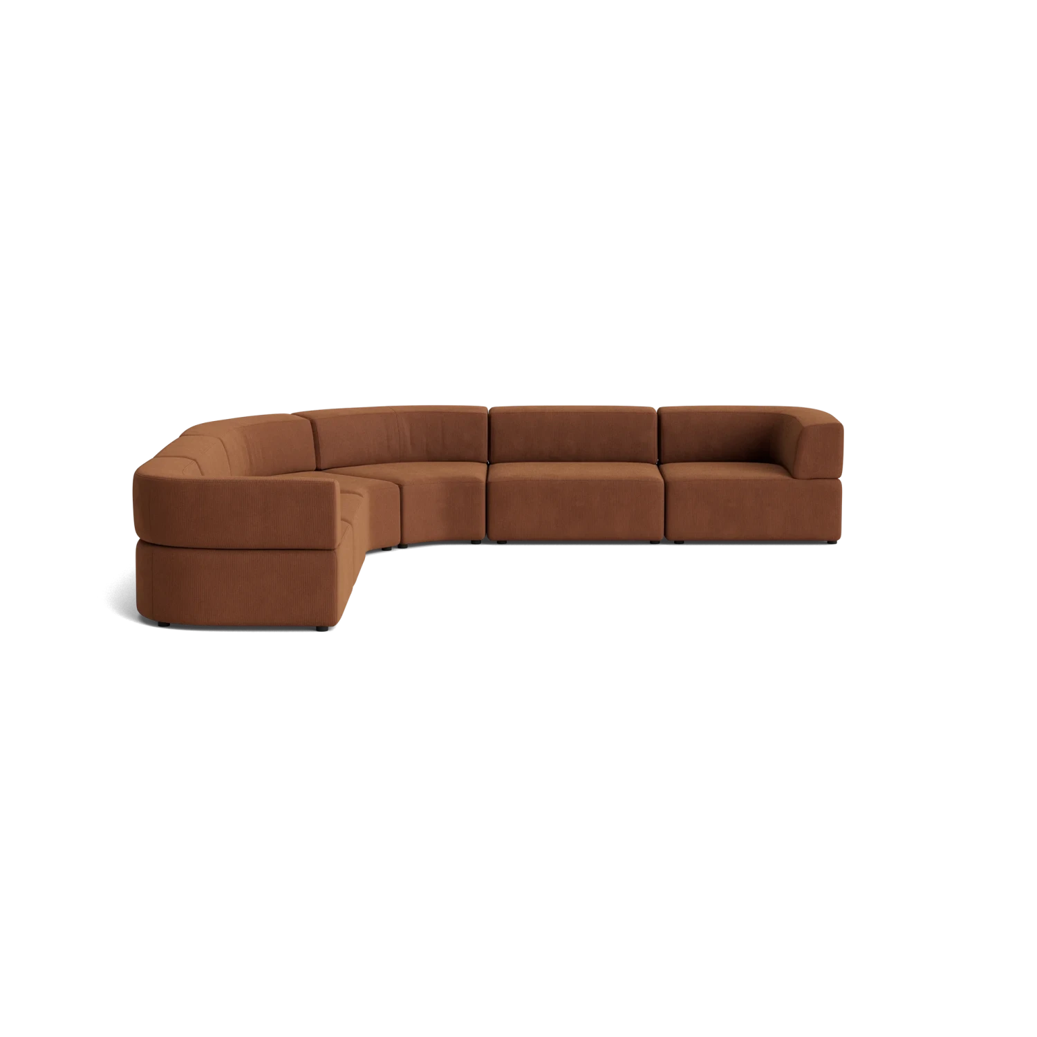 Stretch Large Angled Corner Sofa - Corduroy Cocoa - Image 2