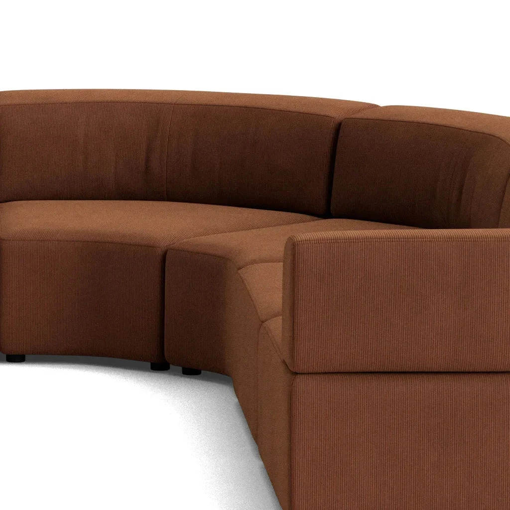 Stretch Large Angled Corner Sofa - Corduroy Cocoa - Image 5