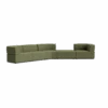 Stretch Large Angled Gap Sofa - Corduroy Forest