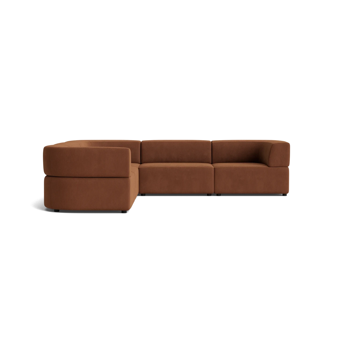 Stretch Corner Sofa - Corduroy Cocoa - Image 2