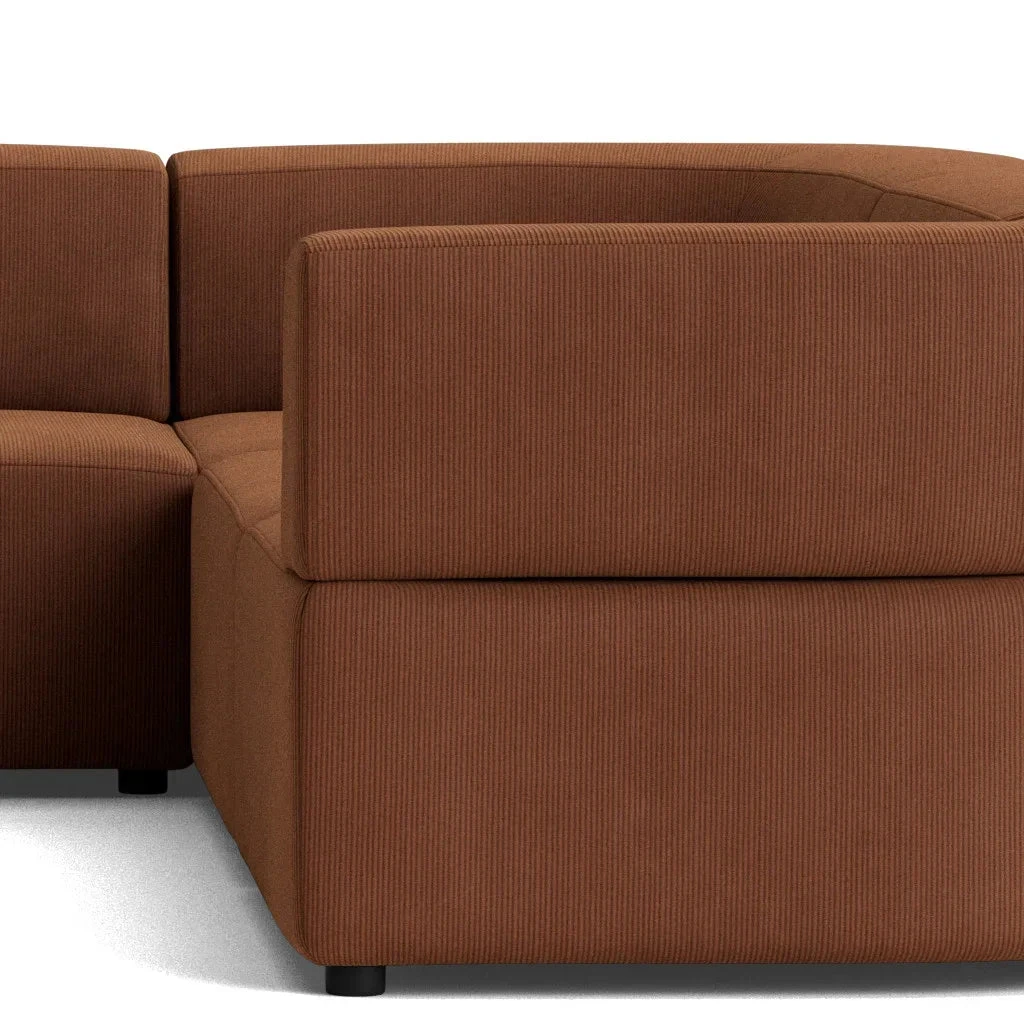 Stretch Corner Sofa - Corduroy Cocoa - Image 5