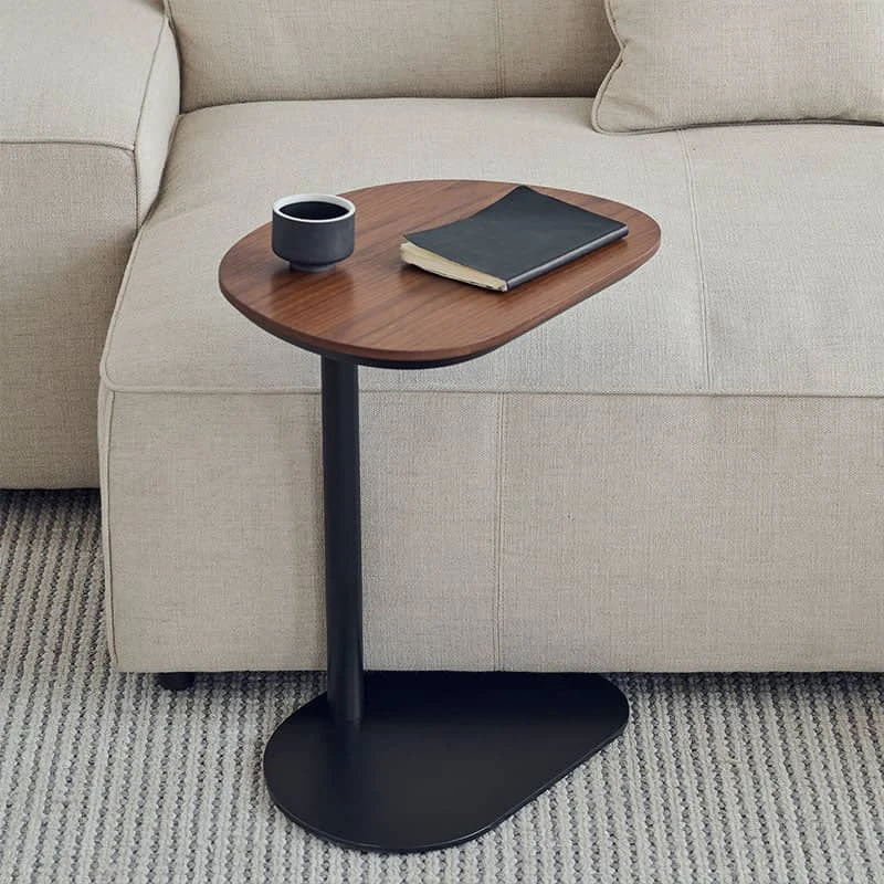 Almond Side Table - Walnut / Black - Image 2