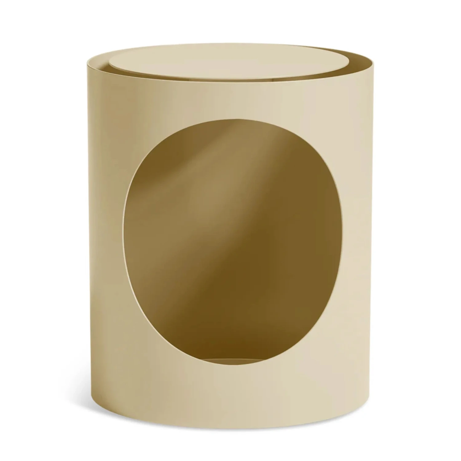 Woud Tabl Side Table - Ivory