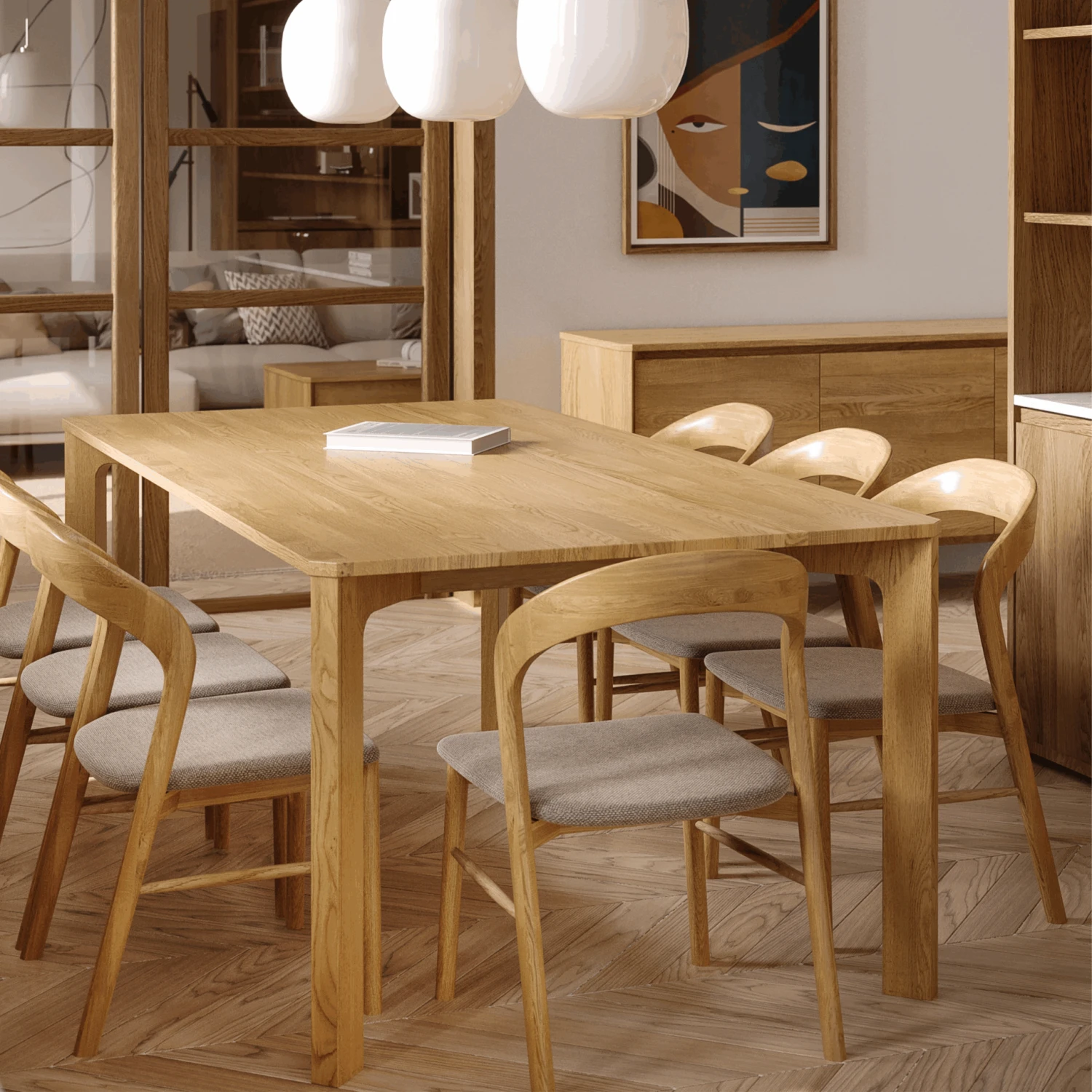 Aksel Dining Table 200cm - Oak - Image 2