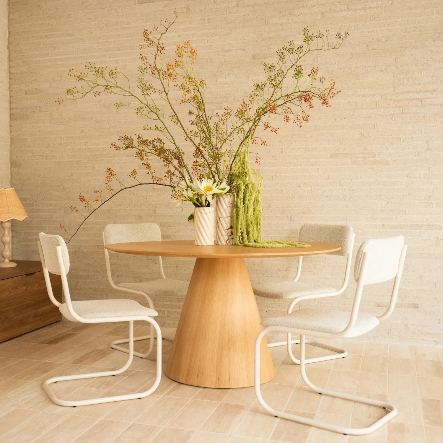 Nell Dining Chair - Copenhagen Grey / Beige - Image 2