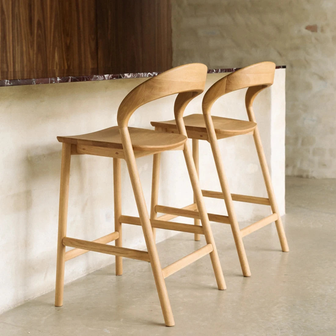 Tempo Bar Stool - Oak - Image 2
