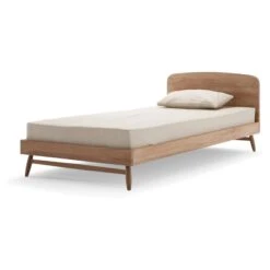 Twist Single Bed - Teak